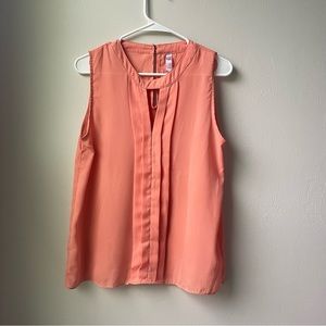 Peach keyhole blouse